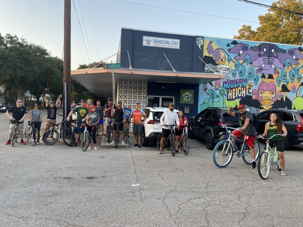 BCO and Friends biking around Houston Heights