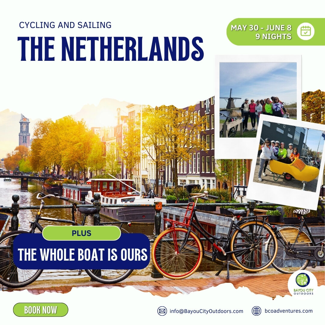 Cycling and sailing in the Netherlands